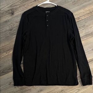 Apt. 9 Classic Black Long Sleeve Shirt